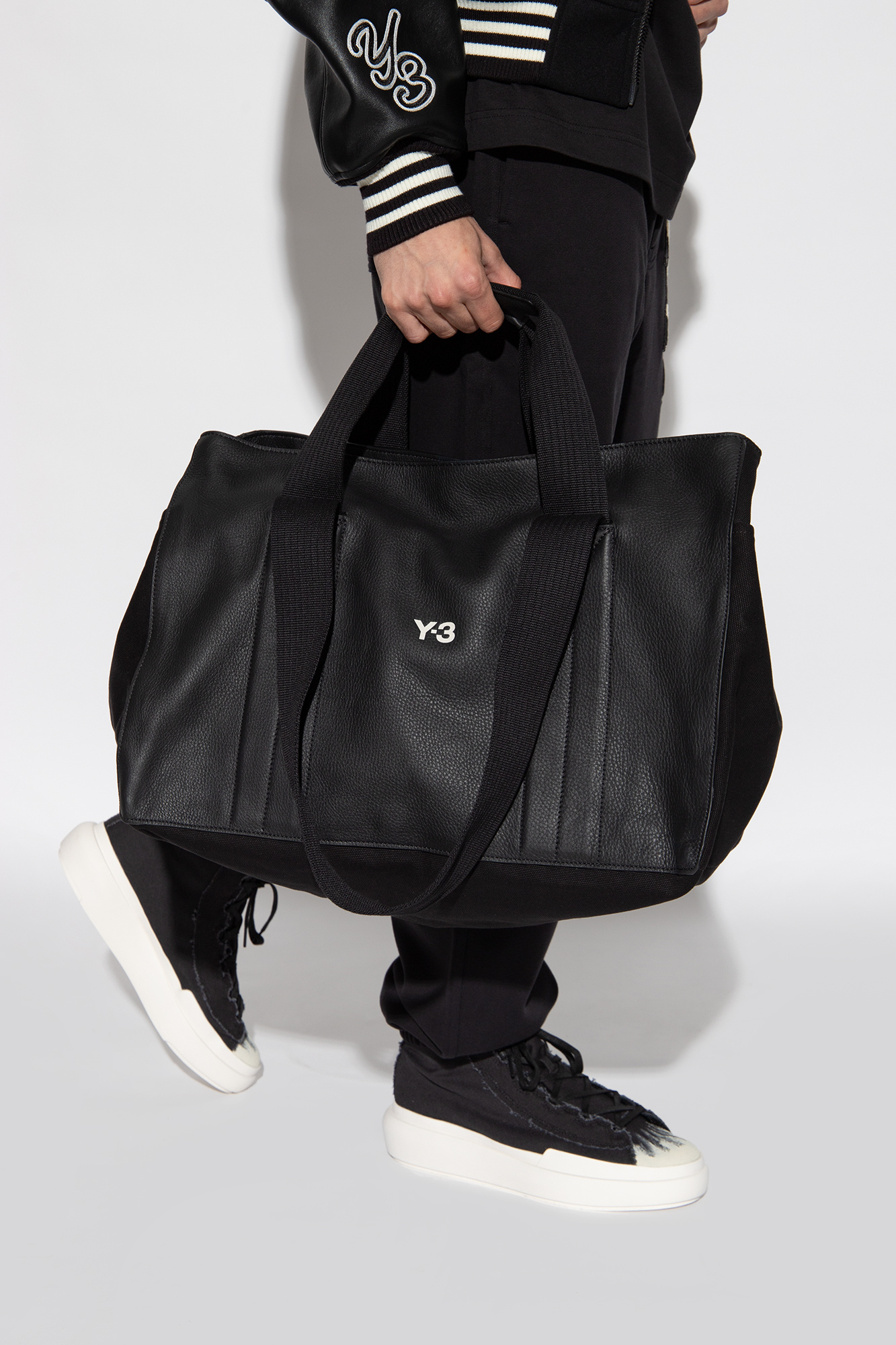 Black Shopper bag with logo Y - 3 Yohji Yamamoto - recycled